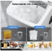 AGLUCKY Ice Makers Countertop with Self-Cleaning, 26lbs/24hrs, 9 Cubes Ready in 6 Mins, Portable Ice Machine with 2 Sizes Bullet Ice/Ice Scoop/Basket for Home/Kitchen/Office/Bar/Party, Grey