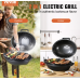 VEVOR Indoor/Outdoor Electric Grill, 1800W 200sq.in Electric BBQ Grill with Zone Grilling Surface, Removable Stand, Non-stick Patio Grill with Adjustable Temperature for Party Camping Yard