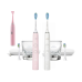 Philips Sonicare DiamondClean 9000 Connected Rechargeable Electric Power Toothbrush, 2-Pack, Pink + White - Bluetooth, 3 Intensities, 2 Weeks Operating time, Charging Travel Case