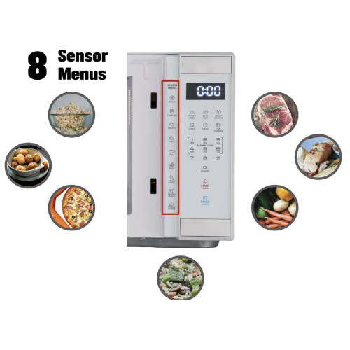 Hamilton Beach 1.1 Cu. ft. 1000 W Mid Size Microwave Oven 1000W White Stainless Steel