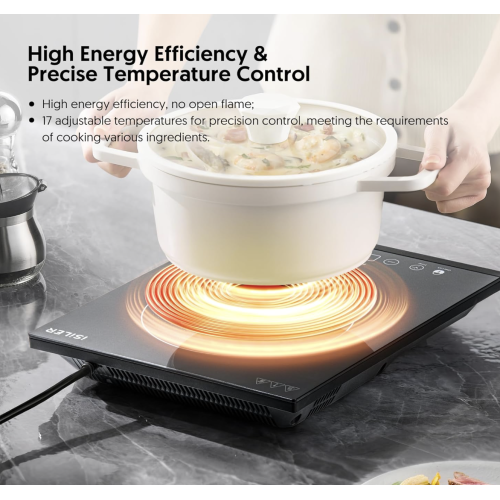 Portable Induction Cooktop, iSiLER 1800W Sensor Touch Electric Induction Cook