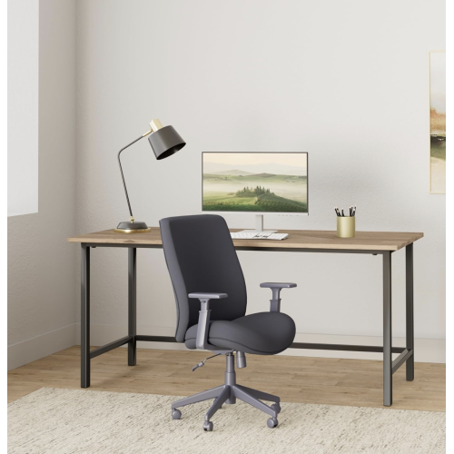 La-Z-Boy 48825 Baldwyn Series Mid Back Task Chair, Supports 275 lbs., Black Seat/Back/Base