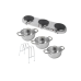 Kalorik Stainless Steel Triple Buffet Burner w/Pots, Lids & Lid Rest - Silver