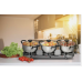 Kalorik Stainless Steel Triple Buffet Burner w/Pots, Lids & Lid Rest - Silver