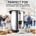 Zulay Commercial Coffee Maker Machine Urn - Large Percolator Pot Dispenser With Double-Wall Stainless Steel, Quick Brew, Stays Hot - Also for Water, Tea, Beverage at Events & Catering - 50 Cup Silver