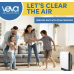 VEVA ProHEPA 9000 Air Purifier with H13 Filters for Large Rooms 600 m² Ft Advanced 4-in-1 Technology Purifier Allergens, Mould, Pollen, Smoke, Dust, Pet Dandruff & Odours Modern in White