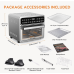 11-in-1 Air Fryer Oven 13QT Stainless Steel Air Fryer - Airfryer Combo Oven 1500W Large Capacity Multifunction Toaster Oven with Recipe & 6 Accessories ETL Certified (13QT)