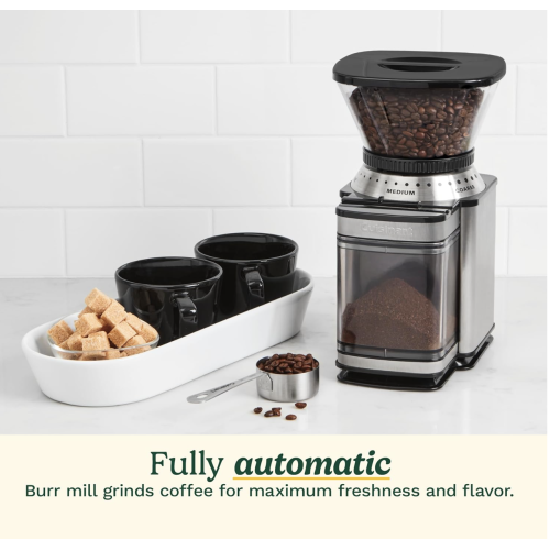 CUISINART Coffee Grinder, Electric Burr One-Touch Automatic Grinder with18-Position Grind Selector, Stainless Steel, DBM-8P1