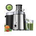 Mueller Juicer Ultra Power, Easy Clean Extractor Press Centrifugal Juicing Machine, Wide 3" Feed Chute for Whole Fruit Vegetable, Anti-drip, Large, Silver
