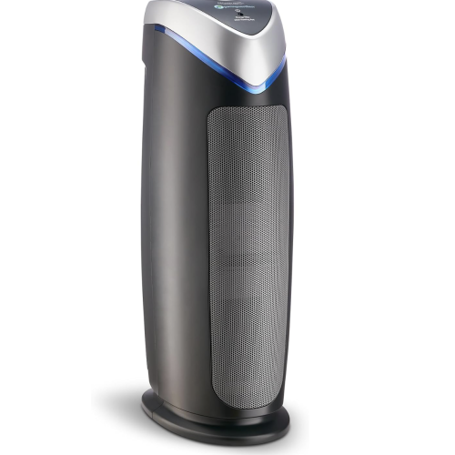 GermGuardian Air Purifier for Home with HEPA Pure Filter, for Wildfire Smoke, Pet Dander, Pollen, Odors, Large Rooms Up To 743 Sq. Ft., Removes 99.97% Pollutants, UV-C Light, 22", AC4825E, Gray