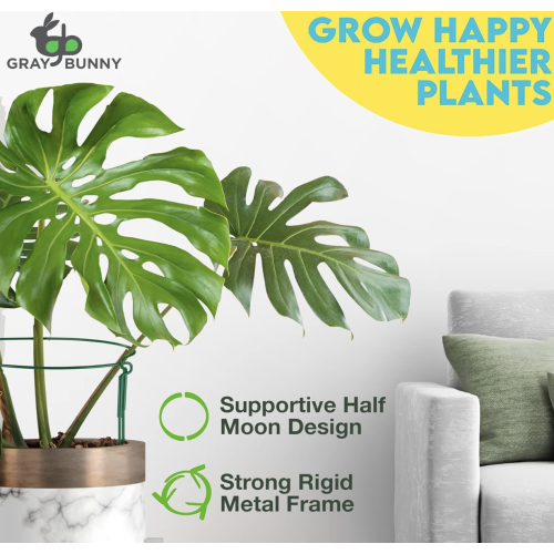 Half Round Plant Support Ring / Cage, Solid Steel Rust & UV Resistant Semi-circular Plant Border Metal Support, Wire Hoop Plant Support System)