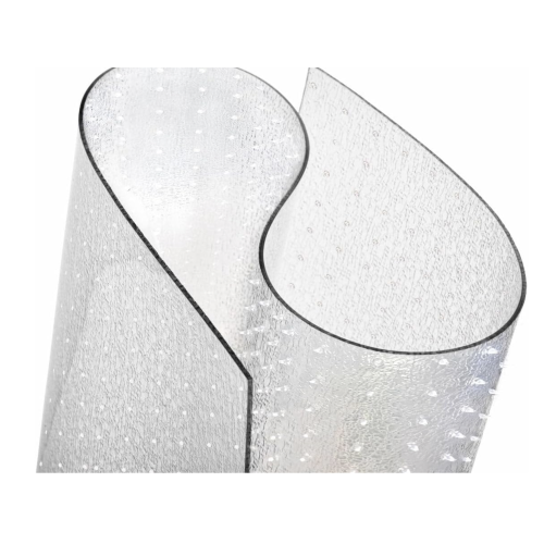 Clear Carpet Runner, USA Made, Safe, 24 x 48 Inch, 2mm Thick Clear Cleated 