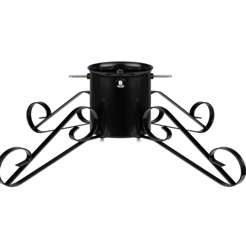 Holly International Traditional Christmas Tree Stand with Metal Scroll Legs Black, up to 3m Trees Holly International Traditional Christmas Tree Stand with Metal Scroll Legs Black, up to 3m Trees
