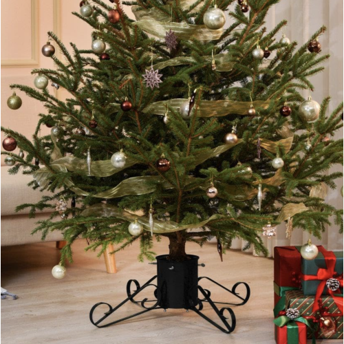 Holly International Traditional Christmas Tree Stand with Metal Scroll Legs Black, up to 3m Trees Holly International Traditional Christmas Tree Stand with Metal Scroll Legs Black, up to 3m Trees