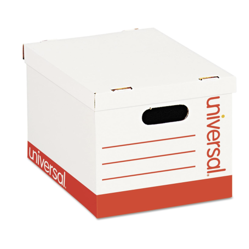 Universal Basic-Duty Easy Assembly Storage Files, Letter/Legal Files, White, 12/Carton