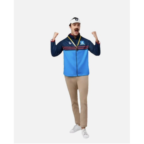 Ted Lasso Costume Size Xl AFC Richmond Soccer Jacket Visor Whistle Mustache New