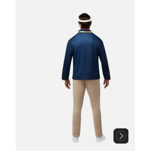 Ted Lasso Costume Size Xl AFC Richmond Soccer Jacket Visor Whistle Mustache New