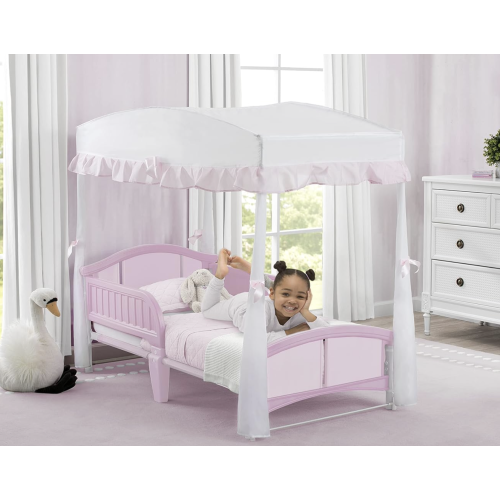 Delta Children Girls Canopy for Toddler Bed, White