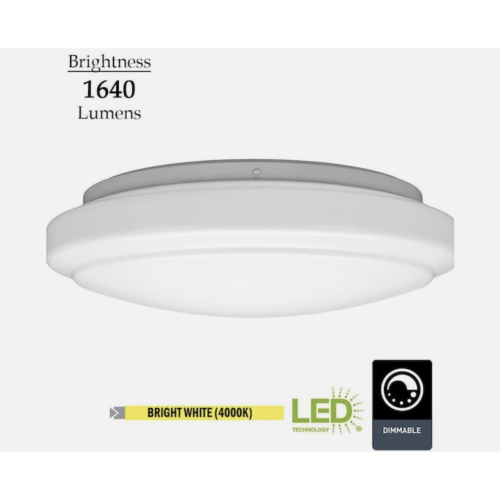 Hampton Bay 16 in. 22-Watt Round LED Flush Mount Ceiling Light 1640 Lumens 4000K