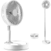 Portable Fan Rechargeable, Stand & Table Fan Folding Telescopic & Adjustable Hei