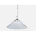 Sunset Lighting 16" 1-Light Pendant with Faux Alabaster Glass, Satin Nickel Finish