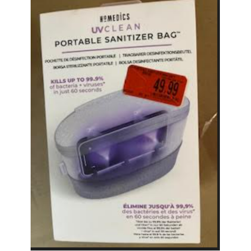 Homedics UV-Clean Portable Sanitizer Bag