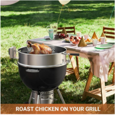 Rotisserie Ring Kit for Weber 22-Inch Charcoal Kettle-Stainless Steel for WeberBBQ and Other Similar Grills