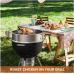 Rotisserie Ring Kit for Weber 22-Inch Charcoal Kettle-Stainless Steel for WeberBBQ and Other Similar Grills