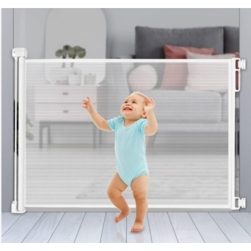 Retractable Baby Gate Extra Wide 35" Tall, Extends to 70" Wide Mesh Pet Gates for Kids or Pets with 2 Sets of Mounting Hardware Indoor Outdoor Wide Baby Gate Dog Gates for Doorways, Stairs (35" x 70")