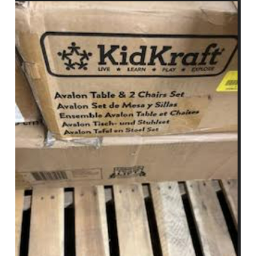 KidKraft Wooden Avalon Table and 2 Chair Set, White