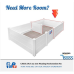 Whelping Box for Large Breed Dogs Whelping Box for Dogs Dog Whelping Box Whelping Box for Puppies (48"x48"x18" White)