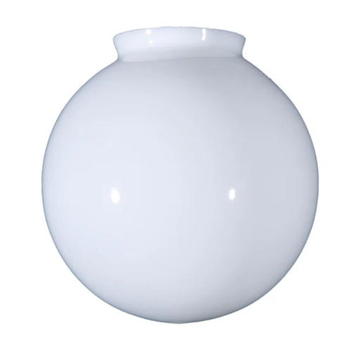 8" Opal Glass Ball Lamp Shade, 4 inch lip fitter 4 pack