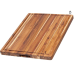 Teakhaus Carving Board - Large Wood Cutting Board with Juice Groove and Grip Handles - Reversible Teak Edge Grain Wood - Knife Friendly - FSC Certified 24" x 18"