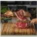 Teakhaus Carving Board - Large Wood Cutting Board with Juice Groove and Grip Handles - Reversible Teak Edge Grain Wood - Knife Friendly - FSC Certified 24" x 18"