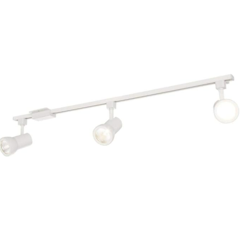 Hampton Bay 44 in. 3-Light White Integrated LED Track Lighting Kit White Finish