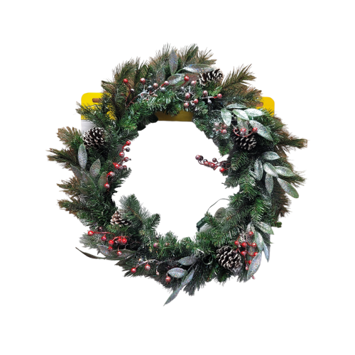 26" HGTV Home Collection Cozy Winter Wreath