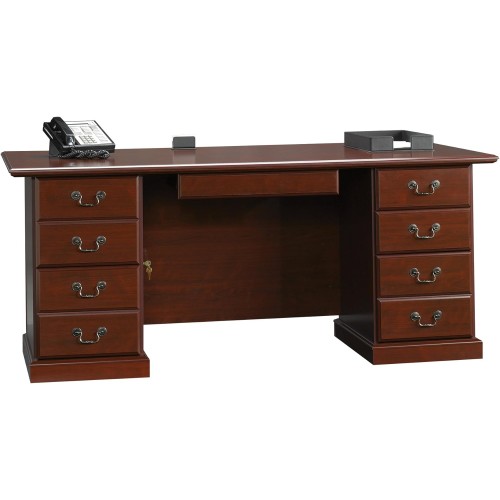 Sauder Heritage Hill 65W Double-Pedestal Desk, Classic Cherry