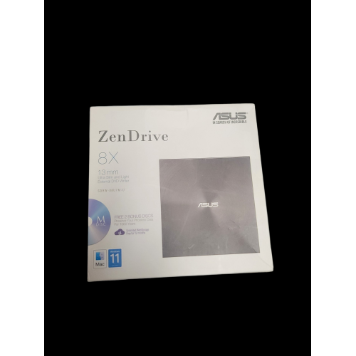 Asus ZenDrive U7M SDRW-08U7M-U External Ultra Slim DVD Writer, USB 2.0, Black/Silver