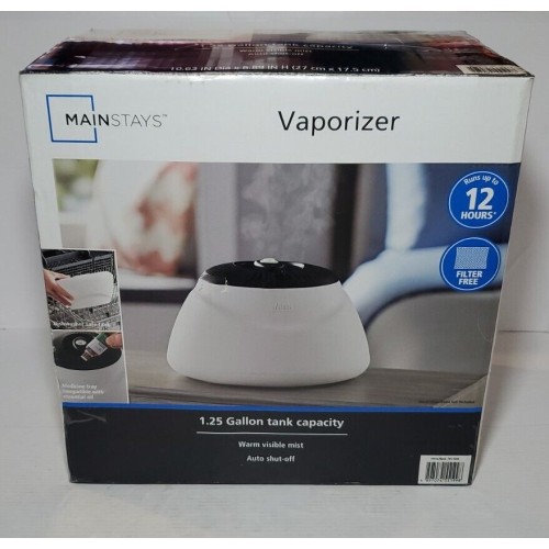 New Mainstays 1.25 Gallon Tank Humidifier Warm Mist Humidifier HF3105A