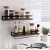 Floating Shelves Wall Mounted Storage Shelves for Kitchen, Bathroom, Set of 2 Brown