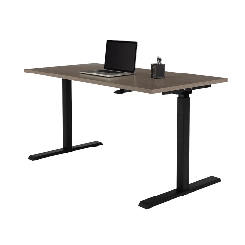 Realspace® Magellan Pneumatic Height-Adjustable Standing Desk, 60"W, Gray