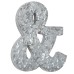 16.5" Galvanized Metal Monogram Wall Art, Ampersand