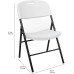 Amazon Basics Folding Plastic Chair with 350-Pound Capacity - 6-Pack, White