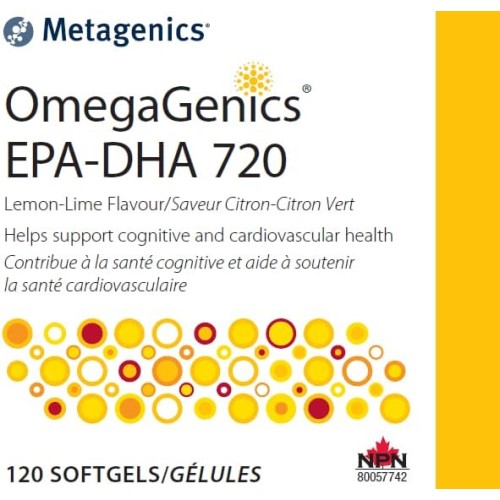 Metagenics Omegagenics Epa-dha 720 Lemon-lime By 120 Gels