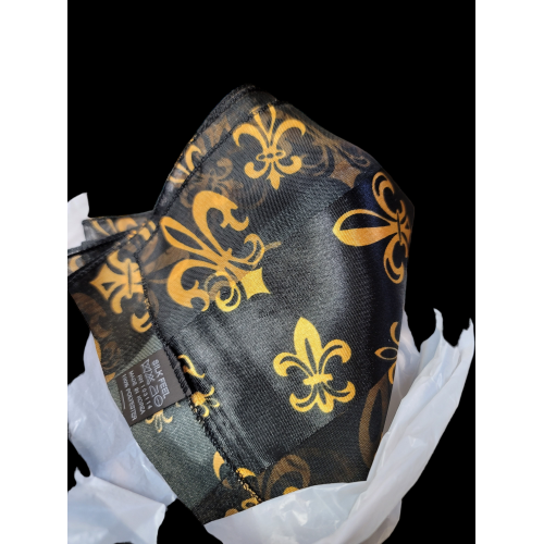 De-lis Scarf (Black & Gold Fleur)