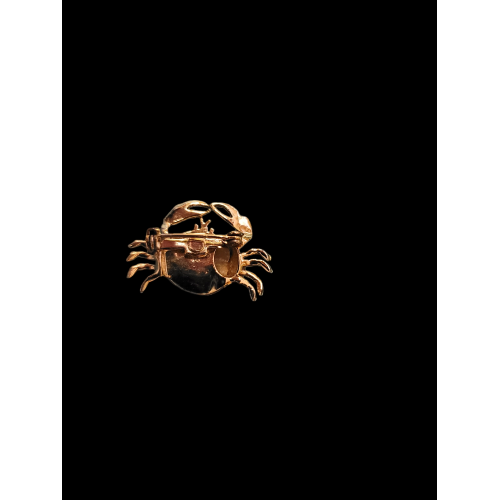 Vintage crab brooch, rhinestone crab brooch, shell crab brooch, gold crab pin, crab with shell brooch, dungeness crab, snow crab, king crab