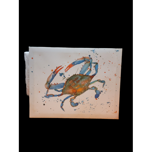 Canvas Wall Decor Crab 11inx14inx1.5in