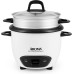 Aroma Housewares 6-Cup (Cooked) (3-Cup Uncooked) Pot Style Rice Cooker and Food Steamer (ARC-743-1NG), White