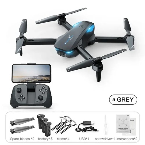 S20 Foldable Drone With HD Dual Camera Optical Flow Positioning Trajectory Fight Smart Follow Automatic Return Gesture Talking Photo Trajectory Fight Smart Follow Automatic Return