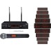 innopow 200-Channel Wireless Microphones System, Dual UHF Metal Cordless Mic Set, Auto Scan, Long Range 200-240Ft,16 Hours Use for Karaoke Singing, Church, 2022 Version(WM333)